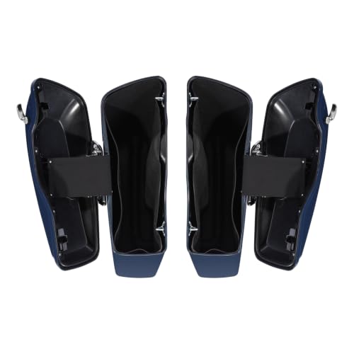 HR3 Billiard Blue Hard Saddlebags Compatible with 2019 Street Glide Special FLHXS Road Glide Special FLTRXS Fit for 2014-2023 Harley Touring Road King Road Glide Street Glide Electra Glide - color: Billiard Blue