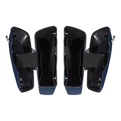 HR3 Billiard Blue Hard Saddlebags Compatible with 2019 Street Glide Special FLHXS Road Glide Special FLTRXS Fit for 2014-2023 Harley Touring Road King Road Glide Street Glide Electra Glide - color: Billiard Blue