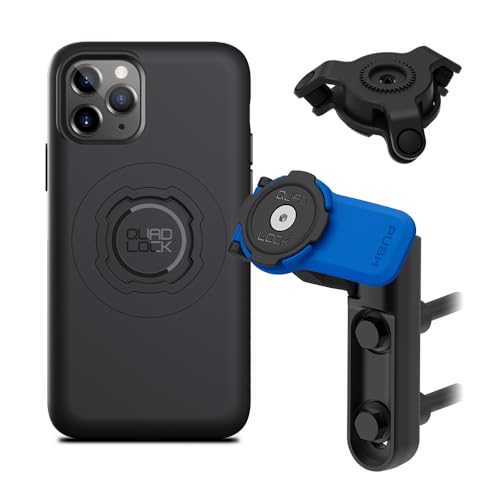 Quad Lock Brake/Clutch Motorcycle Phone Mount with Vibration Dampener and MAG Phone Case for iPhone 11 Pro - size: iPhone 11 Pro