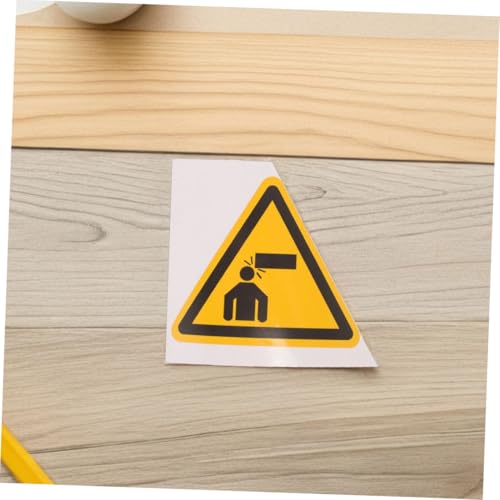 Healifty 10pcs Caution Stickers for Machines Watch Your Head Triangle Signs Warning Sticker for Equipment Safety Caution Decals Adhesive Safety Signs