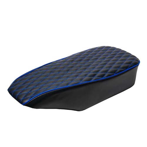 JMCHstore Blue Diamond Stitch Retro Upgraded 17'' Seat Cover for Coleman BT200X Mini Bike 196cc, Hisun 200-7 for Viper 200cc Trail Bike Cushion Replacement Parts - color: Blue Stitch