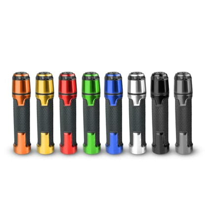 7/8'' 22mm Motorcycle CNC Aluminum Powersports Handlebar Grips with Grip Ends for YZF R1 R3 R6 R25 R15 R125 600R Black - color: black