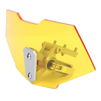 Motorcycle Acrylic Adjustable ClipOn Wind Deflector for Enhanced Comfort (Yellow) - size: Yellow