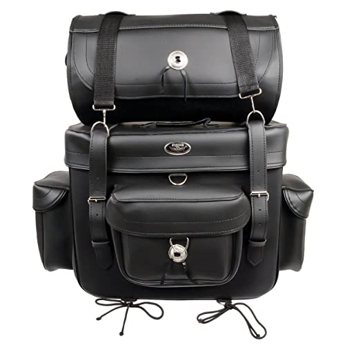 Milwaukee Performance SH539 Black Large 2 Piece PVC Touring Sissy Bar Bag