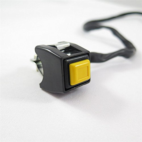 SEMT- Universal Yellow 7/8" Handlebar Starter/Kill Cut Off Stop Switch Push Button Compatible With Motorcycles ATVs Scooters Snowmobiles [B074MJSBH8]