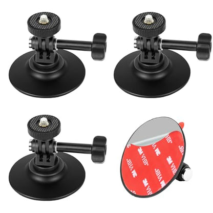 EMART 3 PCS Flexible Adhesive Mount Kit, GoPro Helmet Mount Sticky Chin Base Compatible with Insta360 X4 X3 X2 One RS for GoPro Max 360 Panoramic Camera Hero 13/12/11/10/9 DJI Motorcycle Accessories - size: 3 Pack