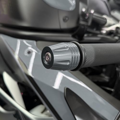 Motorcycle Bar Ends Plug, CNC Aluminum 16-22mm Handlebar Bar End Plugs Fit For Kawasaki Yamaha Honda Suzuki Aprilia Ducati And Motorcycles With Handlebar Inner Diameter Of 16-22mm (Titanium) - color: Titanium