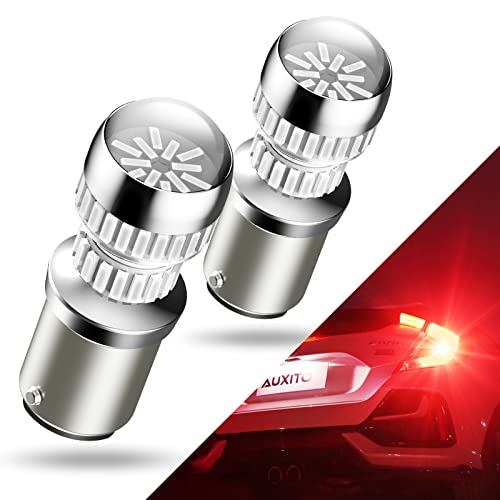AUXITO Upgraded 1157 2357 LED Bulb Red for Tail Lights Brake Lights Super Bright 2057 2357 7528 BAY15D LED Replacement Light Kit for Tail Stop Brake Signal Running Lights, Pack of 2 - color: Red, size: 1157/2357