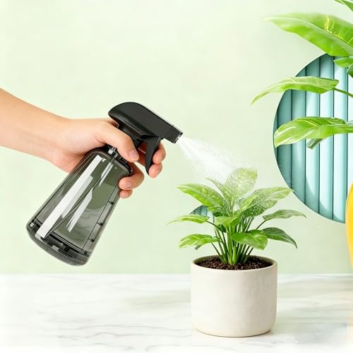 1Pcs Spray Bottles Water Spray Bottle,17 oz/500 ml Spray Bottle with Adjustable Nozzle for Cleaning,Plants,Hair(Grey)