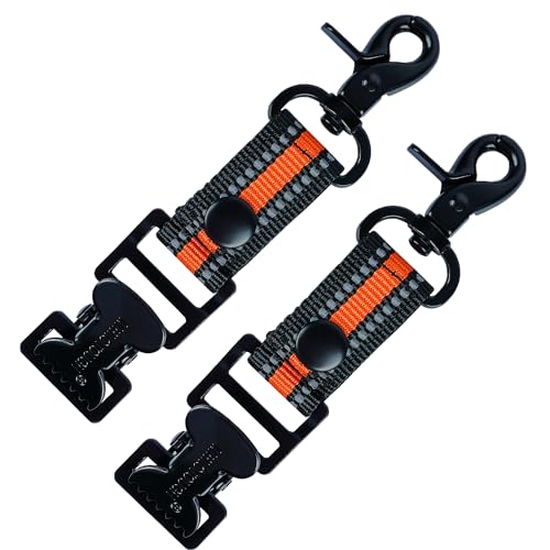 MELOTOUGH Golf Glove Clip Work Gloves Belt Clips with Alligator Clips for Work Glove Holder Construction Gloves Golf Accessories - color: Reflective Orange, size: 2 PCS