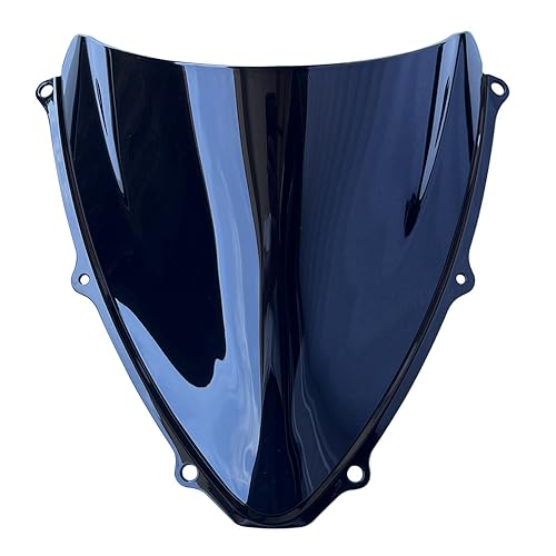 Motorcycle Double Bubble Windshield Windscreen Visor Air Flow Deflector Compatible with Suzuki GSXR 600 750 2006-2007