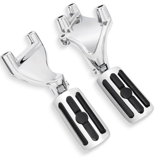 Passenger Footpegs pegs for Harley Sportster XL 2014-2022,for XL1200,XL883,Seventy-Two,Iron 1200 883,Forty-Eight, Chrome Rubber Style - color: Chrome for Rubber Style