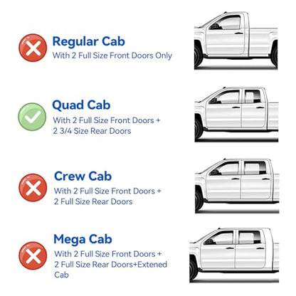 Window Visor for 2002-2008 Dodge Ram 1500 Quad Cab/Extended Cab/ 03-09 Dodge Ram 2500 3500, Out-Channel Rain Guards Shields Vent Deflector Shade Wind Dark Smoke,Outside-Mount, 4PCS - style: For 2002-2009 | Ram | Quad Cab/ Extended Cab | Out-Channel