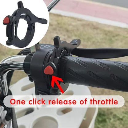 ijuicy Motorcycle Cruise Control Assist, Motorcycle Throttle Lock, Throttle Cruise Control, Motorcycle Cruise Control Throttle Clamp, Universal Motorcycle Throttle Accessories (Black)