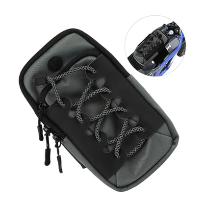 Dirtbike Battery Cover Storage Bag, Motorcycle Front Battery Frame Storage Bag for Surron Light Bee/Talaria/X160/X260/E Ride Pro/Surron Ultra Bee/Rawrr Mantis/Tuttio Soleil 01(Grey)