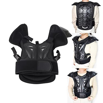 Kids Riding Armor Kids Cycling Armor Youth Body Protector Child Protective Vest Chest Back Protector Reflective Adjustable Hook and for Motorcycle Scooter - size: Small
