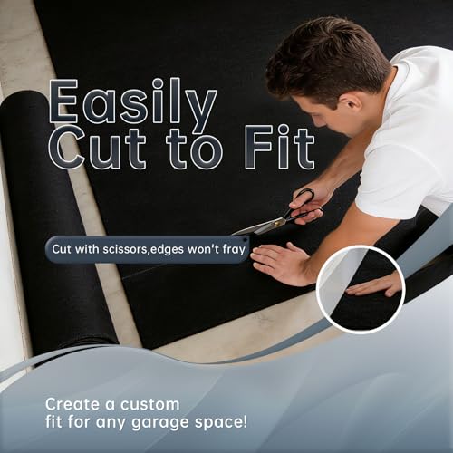 60"x36" Garage Floor Mat 2-Pack – Oil Absorbent & Leak-Proof PE Backing, Heavy Duty Protector for Cars Motorcycles SUVs, Trimmable Non-Slip Multi-Purpose Mat