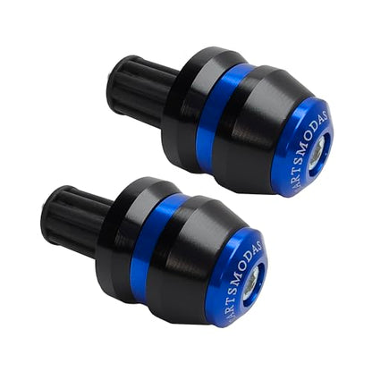 22mm 7/8'' Motorcycle Bar End Plug Sliders Universal Handlebar Grips Bar Ends Caps replacement for Honda Yamaha Suziku Kawasaki BMW Motorbike Dirt Bike(Blue) - color: Blue