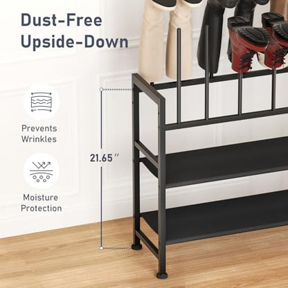 DIMJ Free Standing Shoe Racks - 4-Tier Boot Rack, Black Metal Boot Storage Organizer Tall Boots Organizer for Closet, Multiuse Shoe Rack for Boots, Sneakers,Fit for 6 Pairs Boots, Black - size: 4-Tier 6 Pair