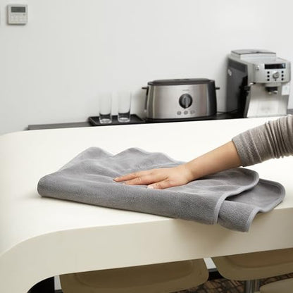 Amazon Basics Super Absorbent Microfiber Car Drying Towel, Streak-Free, Non-Abrasive, 36"L x 25"W, Gray - color: Gray, size: 36"L x 25"W