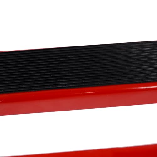 Garvee Heavy Duty Motorcycle ATV Engine Cradle Dolly, 1500 Lbs Capacity Engine Stand with 4×360° Swivel Wheels, Adjustable Width & Height, Rubber Pads & Tie-Down Points for Repair - color: Red