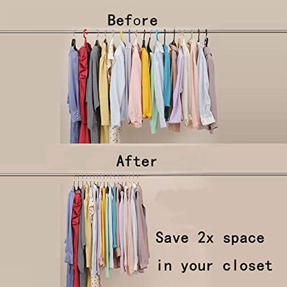 Gold Hangers 20 Pack - Heavyduty Non Slip Slimline Suit Jacket T Shirt Hangers - Space Saving (White) - color: White