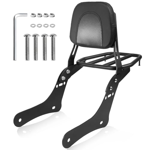 Motorcycle Sissy Bar Detachable Rear Passenger Backrest with Luggage Rack Backrest Pad for Honda Rebel 1100 1100T CMX1100 DCT 2021-2026 Replace OEM P/N:08R71-MLA-A00MLA-A00