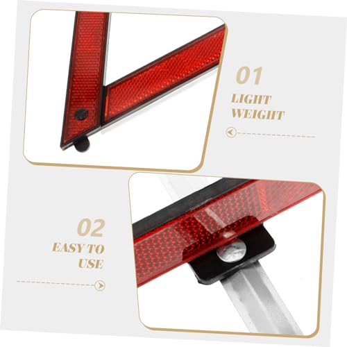 TOYANDONA 3pcs Reflective Warning Triangle Roadside Emergency Triangles for Vehicle Safety Compact Portable Reflectors for Roadside Assistance