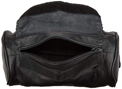 Genuine Soft Leather Universal Motorcycle Tool Bag w/Braid Trim