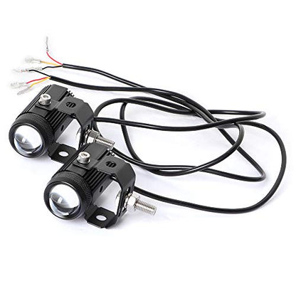 Led Driving Light for Motorcycle, High Low Beam Function 1.3'' Fog Lights Aux Light for Motorcycle e-Bike ATV UTV, 12/24V, 30W, 6000 Lumens 2 pcs (White Light)