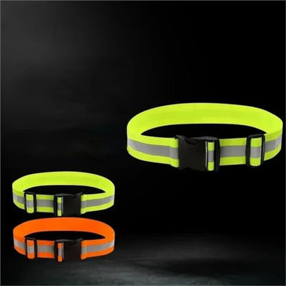Reflective Bands 10pcs Reflective Band for Running High Visible Night Safety Gear for Arm Wrist Waist Ankle Adjustable Elastic Safety Reflective Belt for Cycling Running - color: Black