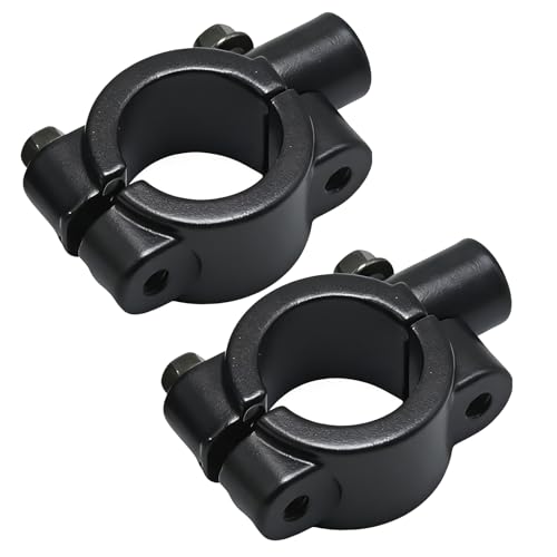 1" 25mm Motorcycle Mirror Mount 8mm Thread 1 inch Motorcycle Mirrors Mounts Clamp, Handle Bar Clamps for ATV Scooter Bike Bicycle Handlebar Mirror Holder Bracket (2Pcs Black) - size: 1" Handlebar 8mm Thread