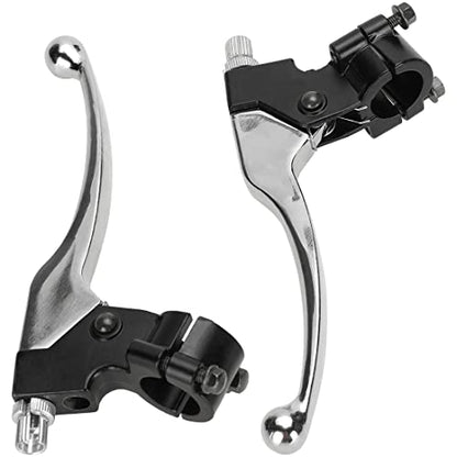 FVRITO Left Right 7/8" 22mm Clutch Brake Handle Levers Perch for CRF70 CRF80 CRF100 CRF150 XR80 XR100 XR200r XL100 XL250 ATC 200m Pit Dirt Motor Bike Motorcycle Baja Mini Bike MB200 MB165 Parts Silver - color: Silver