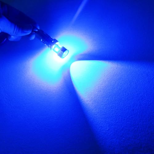 PHINLION 1156 Blue LED Light Bulbs, Super Bright 12V 24V P21W 7506 BA15S LED Replacement for Reverse DRL Daytime Running Lights or RV Camper, Non-Polarity, Pack of 2 - color: Blue