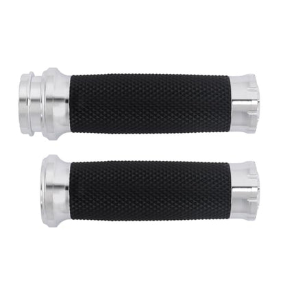 1" Electronic Throttle Defiance Handlebar Grips 25mm Hand Grips Fit for Harley Touring Street Glide Road King Road Glide Electra Glide - color: #3 Chrome