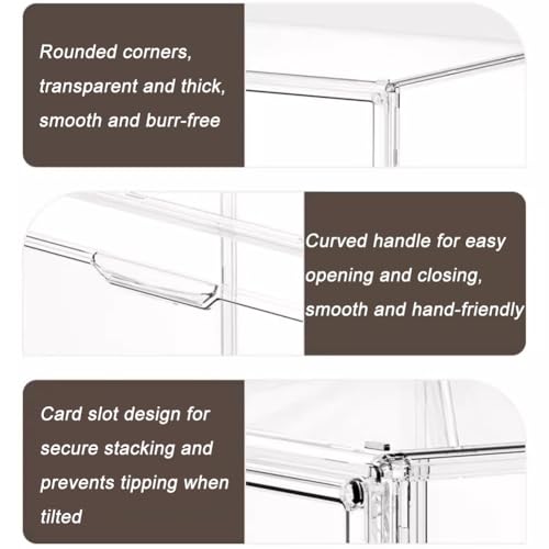 Zfmnoyev Motorcycle Helmet Storage Rack with Magnetic Door, Clear Acrylic Organizer Box Display Case, Floor-Standing Hat Rack Organizer Stand, for Figures Books Handbags Purses Boots Ball