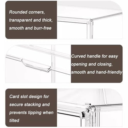 Zfmnoyev Motorcycle Helmet Storage Rack with Magnetic Door, Clear Acrylic Organizer Box Display Case, Floor-Standing Hat Rack Organizer Stand, for Figures Books Handbags Purses Boots Ball