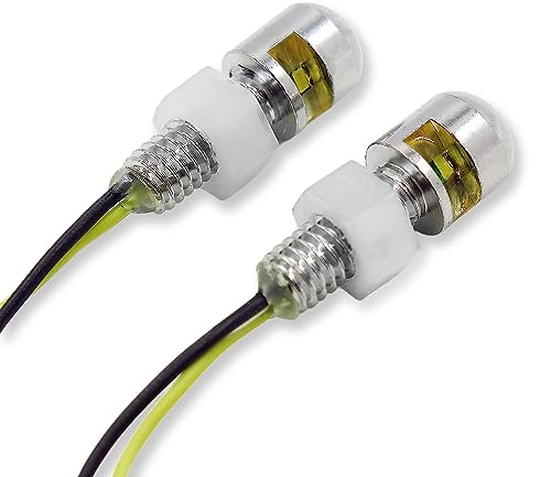 MT250- Chromed Universal LED License Tag Plate Bolt Lights Stainless Steel Compatible with All Motorcycles, Cruisers, Dirt Bikes, Scooters, mopeds, Trucks [P/N: MT250-CD]