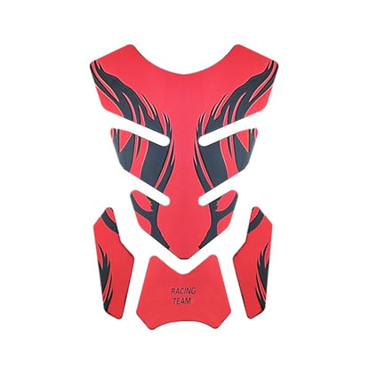 Motocycle Gas Tank Decal Motocycle Gas Tank Protector Pad Self-Adhesive Fishbone Sticker Red - color: Red