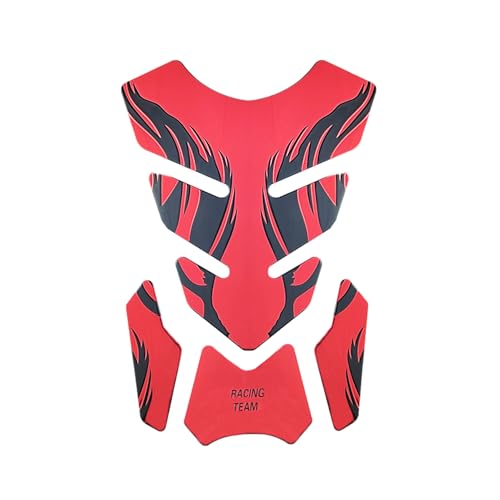 Motocycle Gas Tank Decal Motocycle Gas Tank Protector Pad Self-Adhesive Fishbone Sticker Red - color: Red