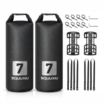 2Packs Bike Fork Bags Waterproof Roll Top Design 5L/7L Bicycle Dry Bag Fork Sacks Cycling Pack Bike Pannier for Moutain Bikes Road Bikes Electric Scooters - color: 7L