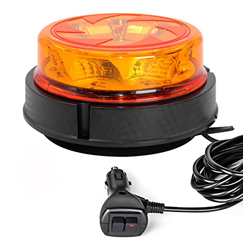 Agrieyes Magnetic Strobe Lights with Replaceable Lens, LED Flashing Beacon Light for Trucks, Tractor, Vehicles, Car, Golf Car - size: Magnet
