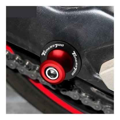 Swing Screw Sliders Spools for TENERE 700 Tenere T7 Rally 2020 2021 2022 2023 2024 2025 Motorcycle Accessories CNC Swingarm Spools Slider Screw Stand 6MM - color: Black