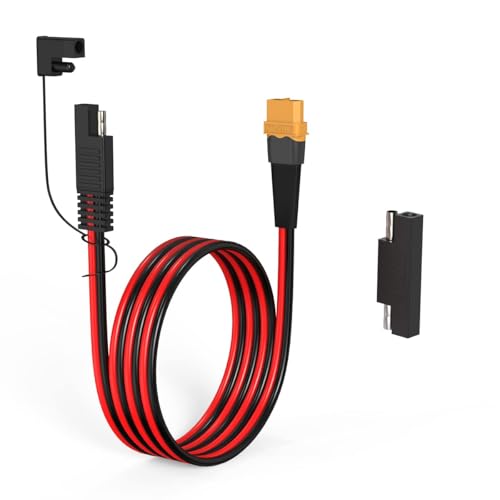ELFCULB 12AWG XT60 to SAE Connector Extension Cable with SAE Polarity Reverse Adapter for Portable Power Station Solar Panel Solar Generator(6FT) - color: 12AWG SAE to XT60 Cable, size: 6FT