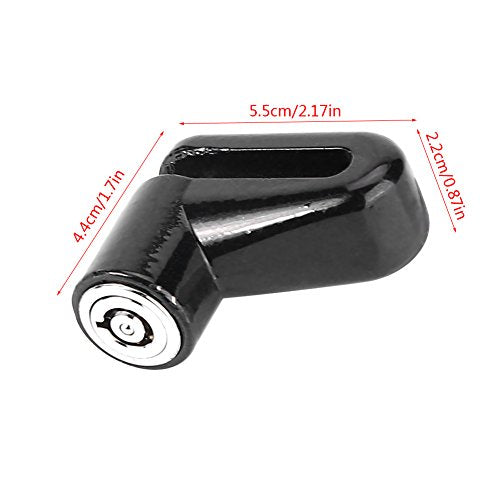 Wheel Lock, Disk Brake Alarm for Metal Bike Lock Disc Brakes Theft Locks, Disk Brake Alarm for with Plastic Frame and Keys, Black (Black) - color: Black