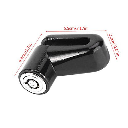 Wheel Lock, Disk Brake Alarm for Metal Bike Lock Disc Brakes Theft Locks, Disk Brake Alarm for with Plastic Frame and Keys, Black (Black) - color: Black