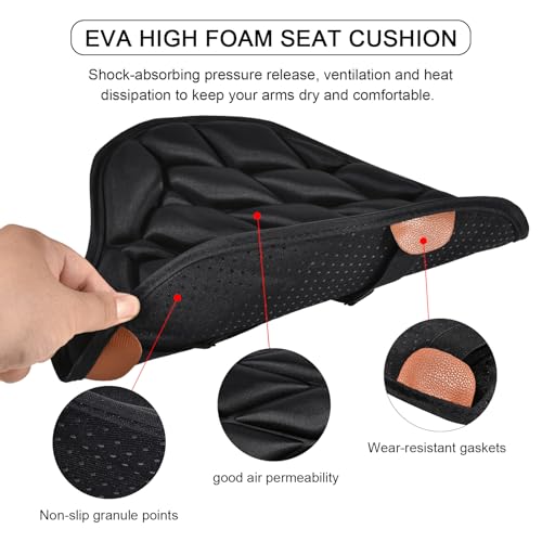 SaferCCTV Motorcycle Seat Cover ATV Padded Seat Protector,Motorcycle Seat Cushion Air Cooling 3D Motorcycle Seat Pad(New Size L) - size: New Size L