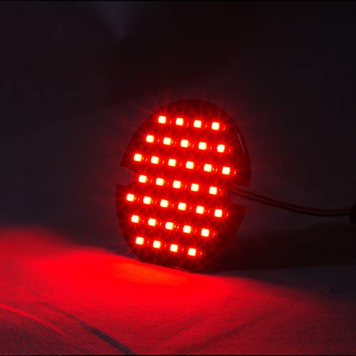 Eagle Lights 3.25 3-1/4 Inch Rear LED Turn Signals Compatible With Harley Davidson® Motorcycles fits Softail Road King Ultra Classic Road Glide Ultra Limited Electra Glide (Add Clear Lenses) - size: Horizon Beam Rear Red with Clear Lenses