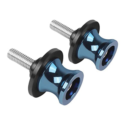 Worldmotop 2PCS 6MM M6 X1.25 Motorcycle Swing arm Spools Swingarm Spools Sliders Stand Screw Replacement for Kawasaki BMW Honda Suzuku Ducati (6MM-Blue) - size: 6MM-Blue