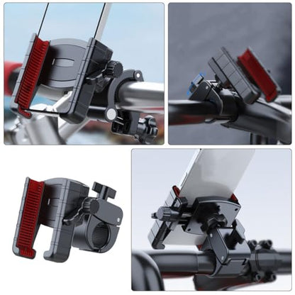 Ipetboom Motorcycle Phone Mount Shock Absorption Stand Universal Bike Phone Holder Vibration Dampener Compatible with Smartphones for Motorbike and Bicycle Use
